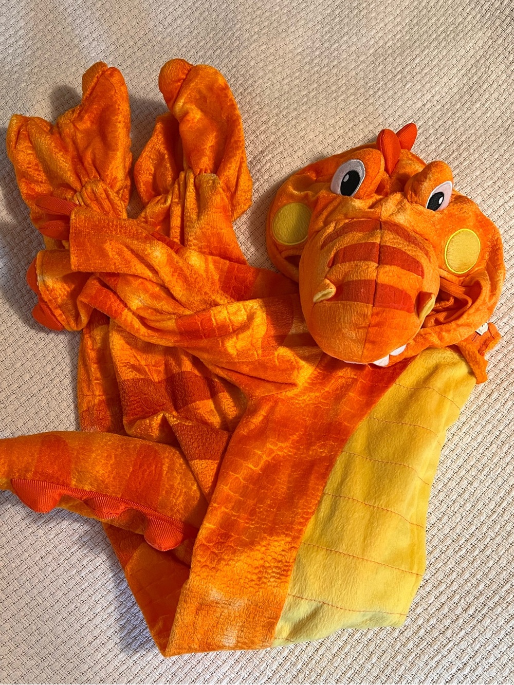 Kids Orange Dinosaur Costume